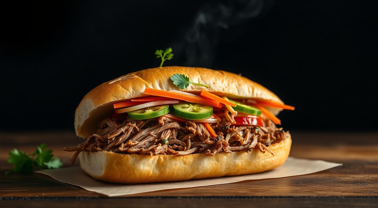Lechón Banh Mi — Smoked Pork on a Vietnamese Baguette