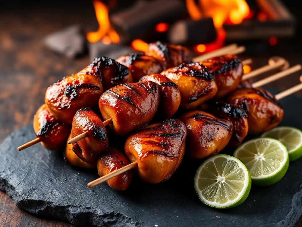 Coração de Frango — Smoked Chicken Hearts