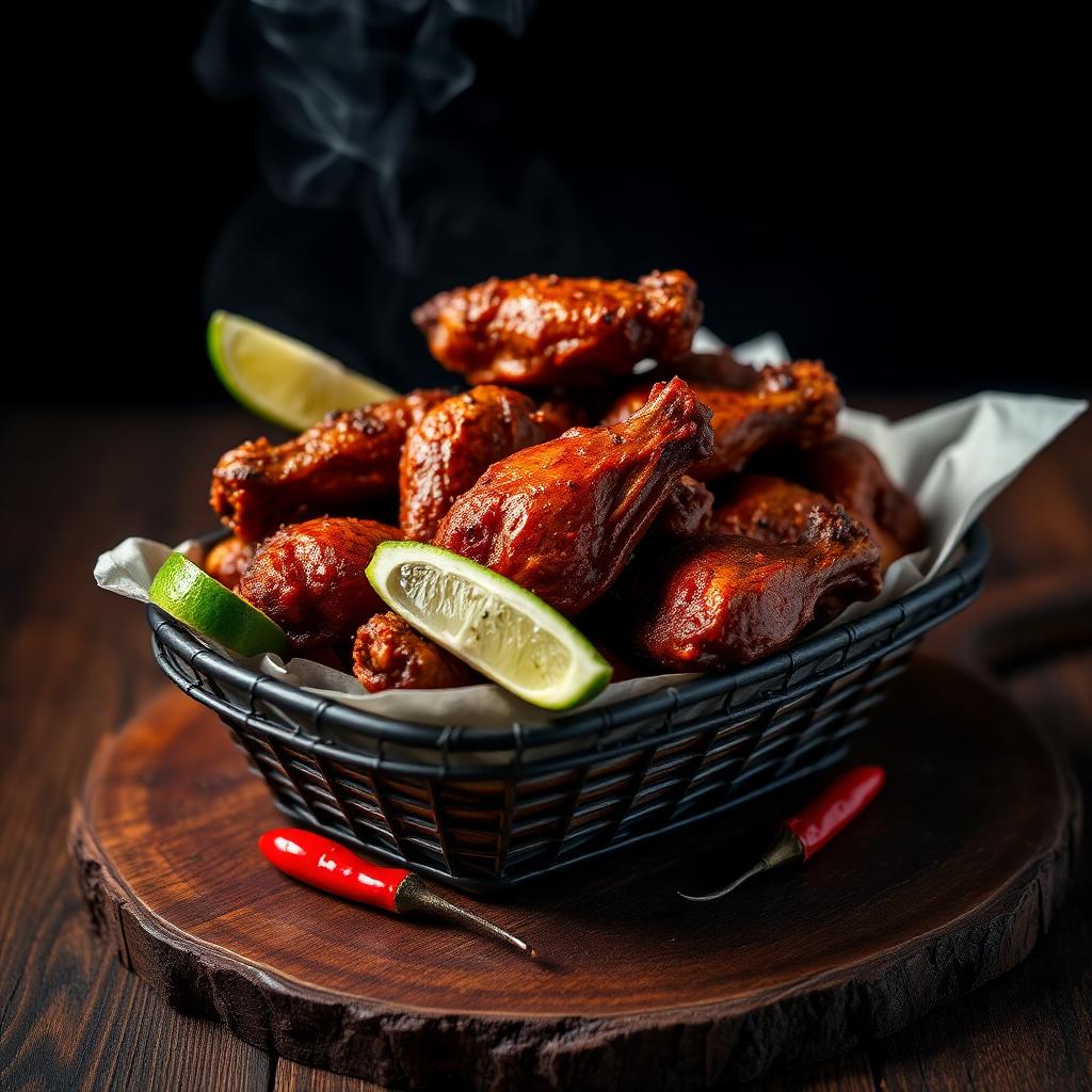 Scotch Bonnet Smoked Chicken Wings