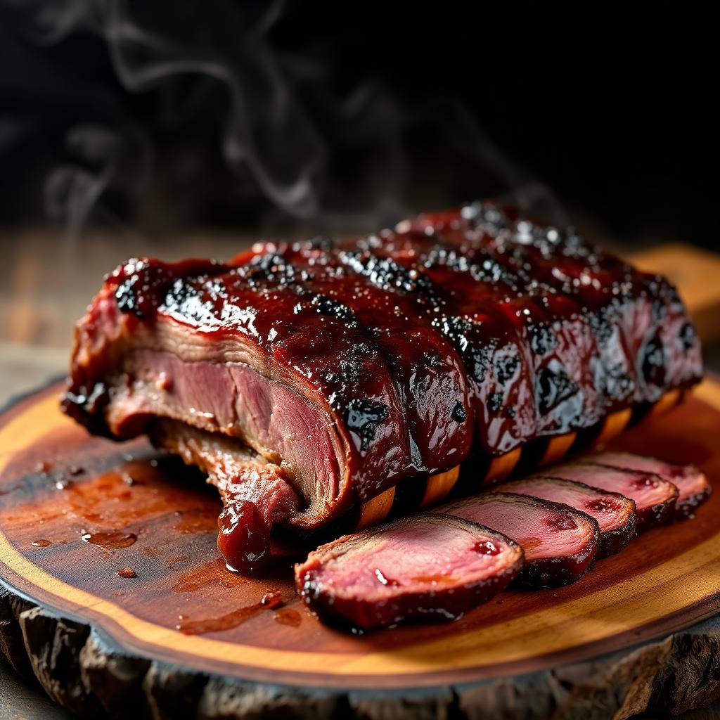 Tamarind & Rum Glazed Smoked Beef Short Ribs