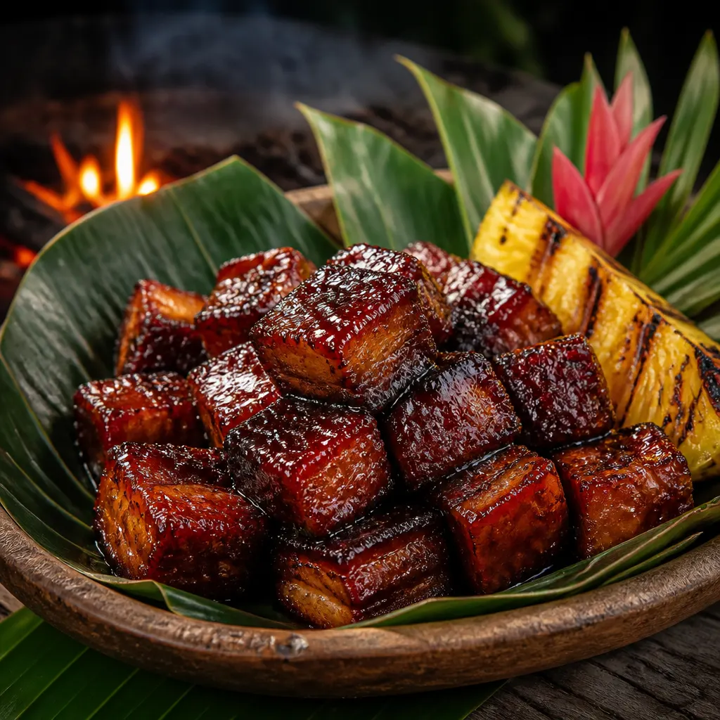Huli Huli Glazed Pork Belly Burnt Ends