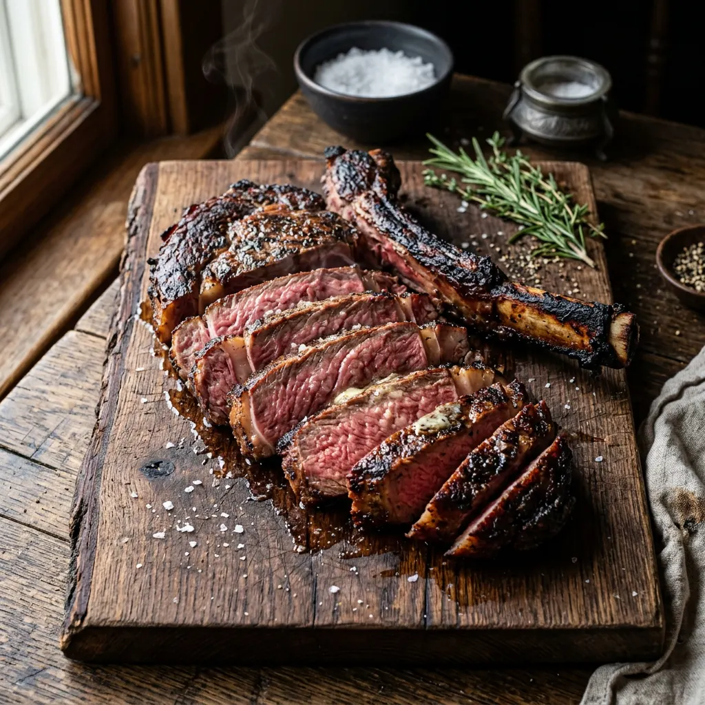 Simple Reverse-Sear Tomahawk Ribeye