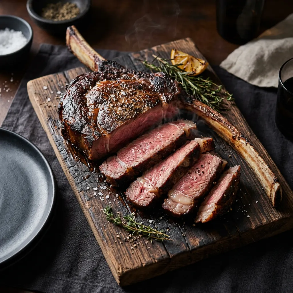 Reverse-Sear Tomahawk Ribeye