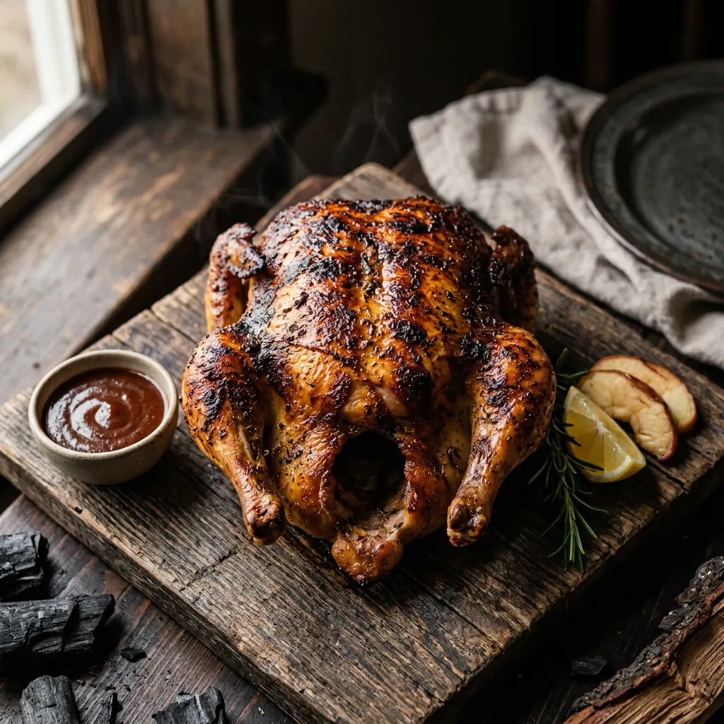 Slow-Smoked Beer-Can Whole Chicken