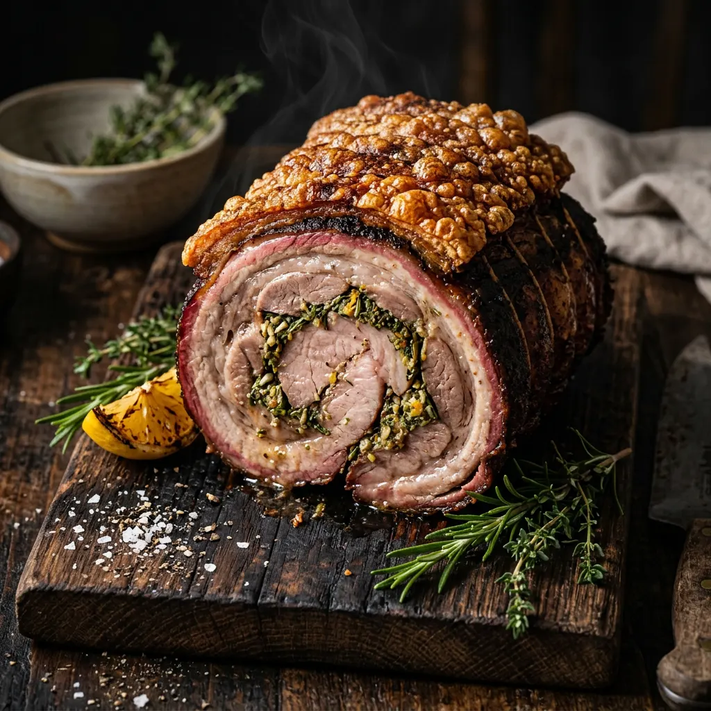 Pecan-Smoked Smoked Porchetta Roll