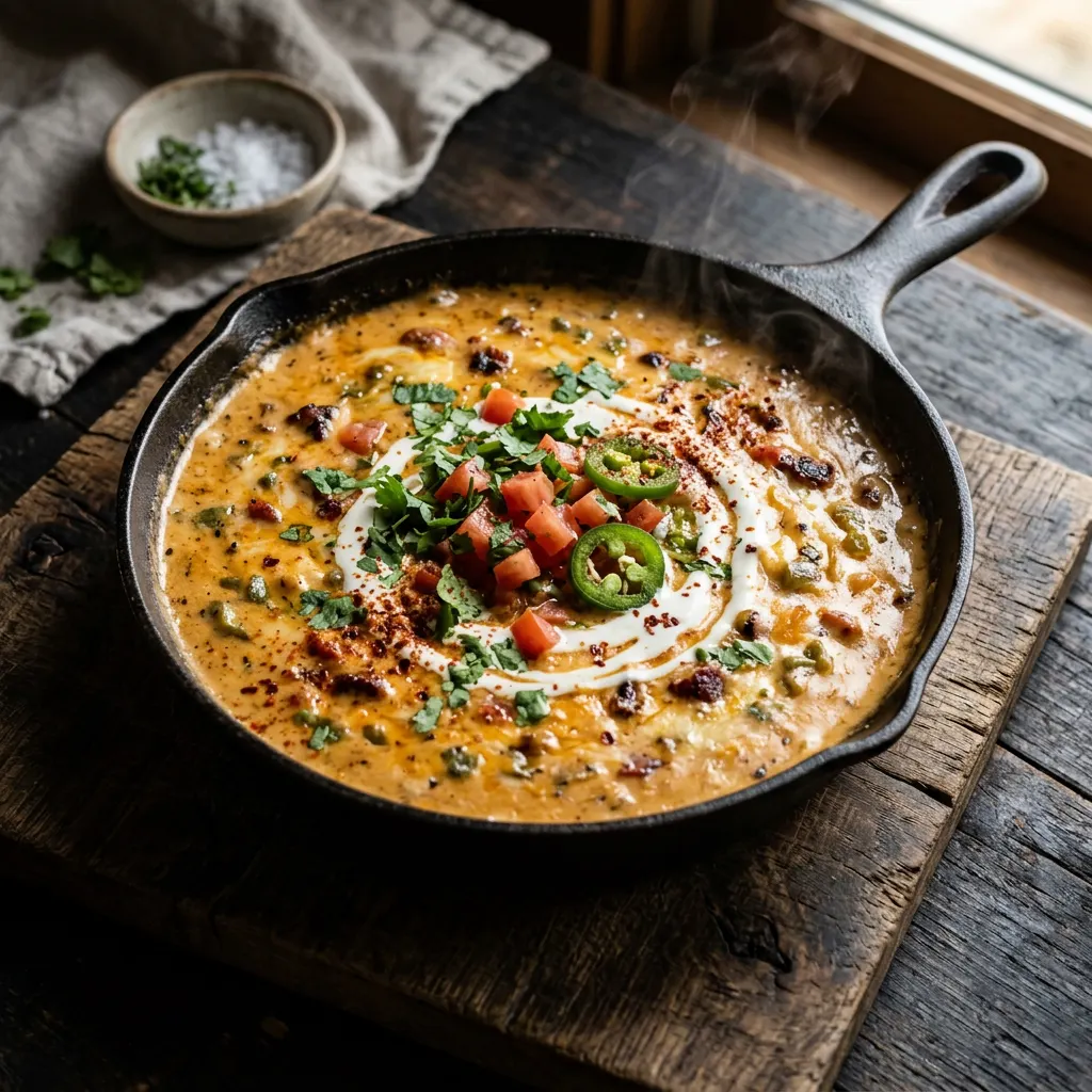 Variation of Hot-and-Fast Pellet-Cooker Smoked Queso