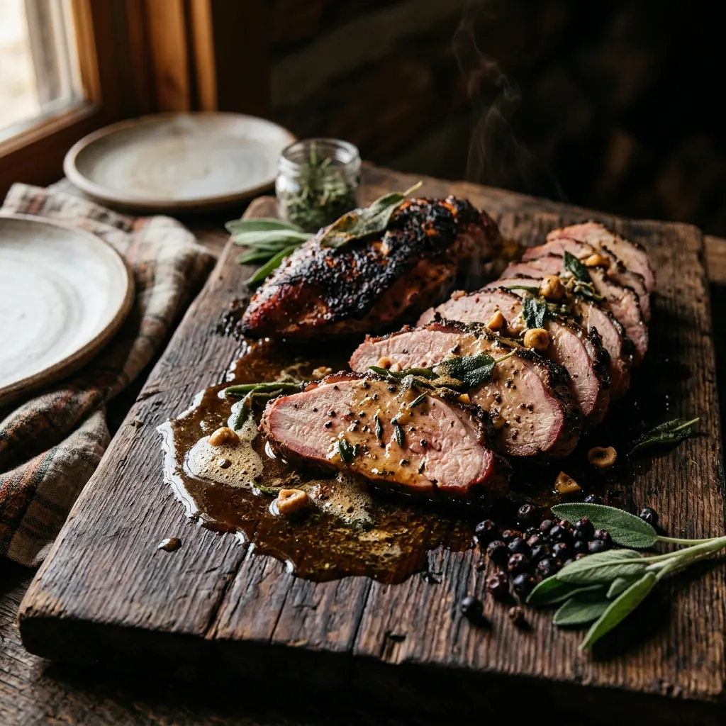 Smoked Grouse with Sage-Brown Butter