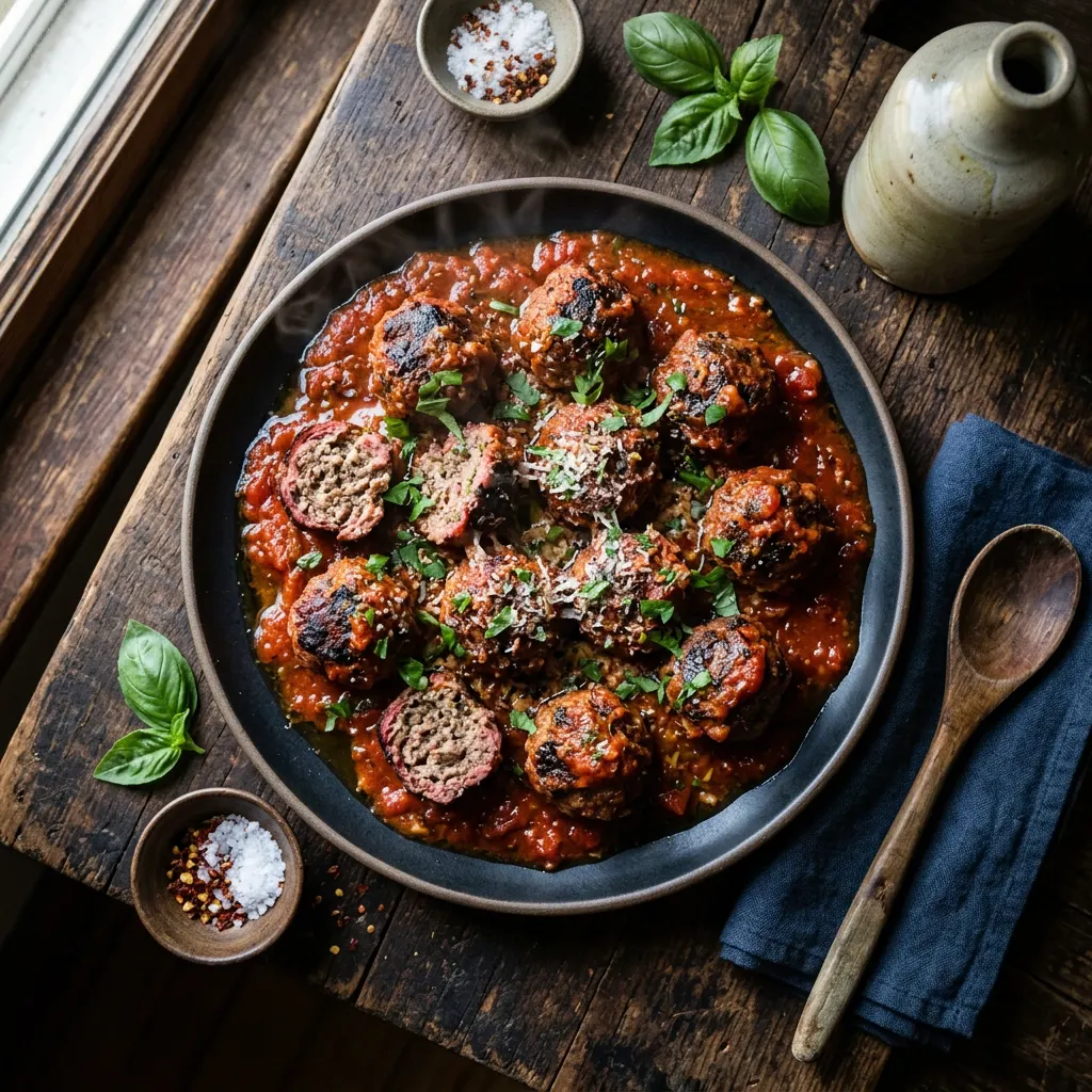 Simple Smoked Italian Meatballs