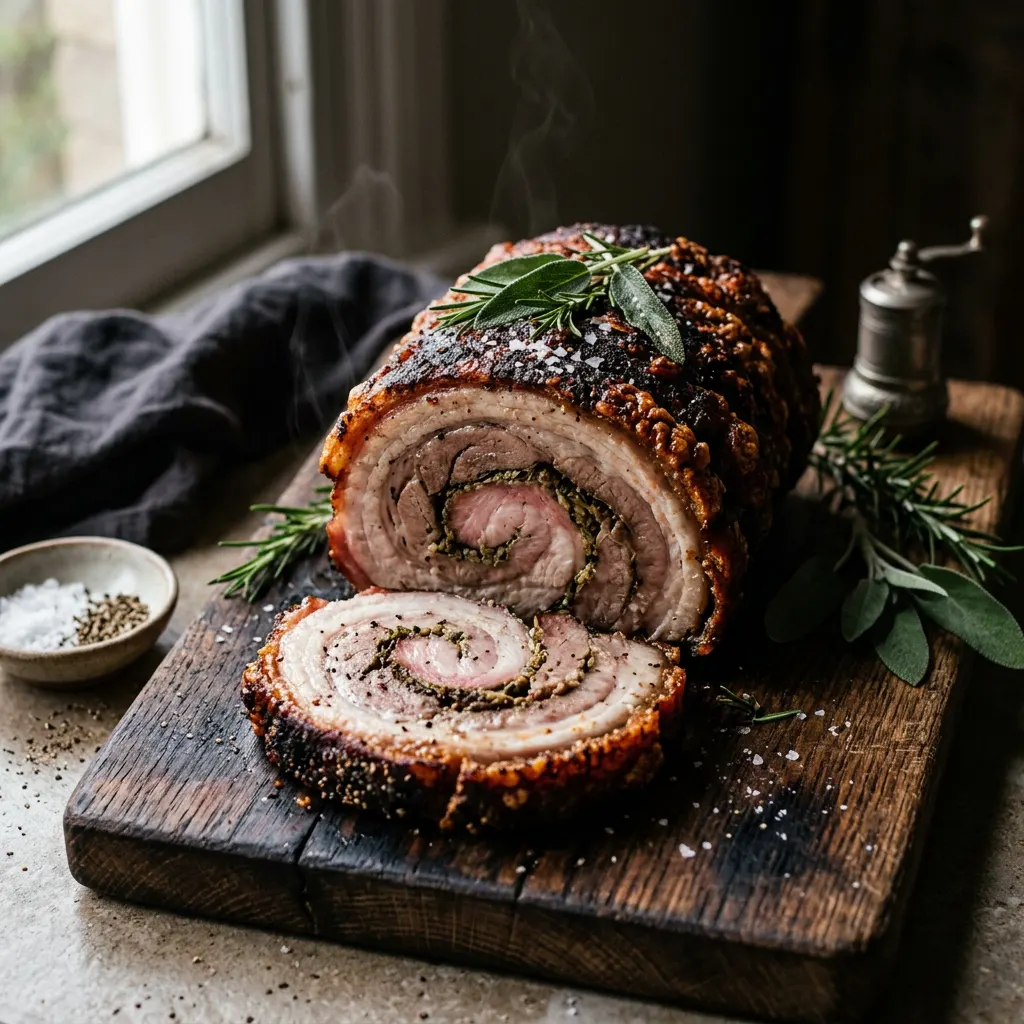 Cherry-Smoked Smoked Porchetta Roll