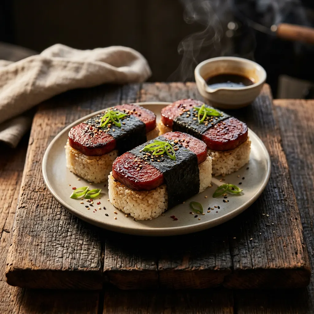 Cherry-Smoked Smoked Spam Musubi