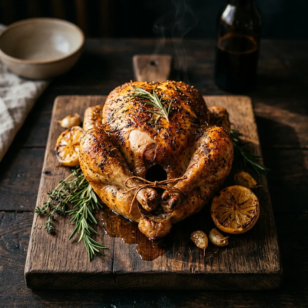 Smokehouse Beer-Can Whole Chicken