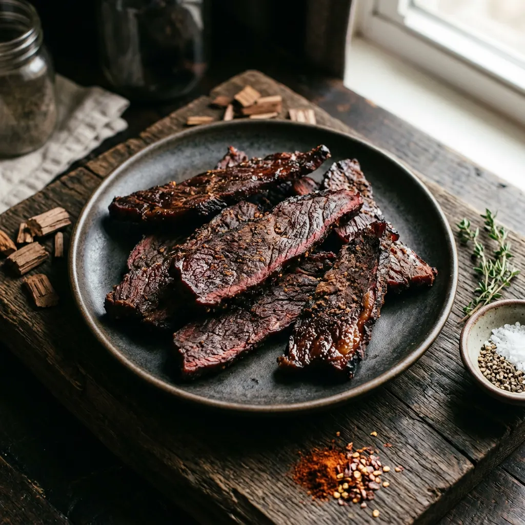 Pecan-Smoked Smoked Beef Jerky
