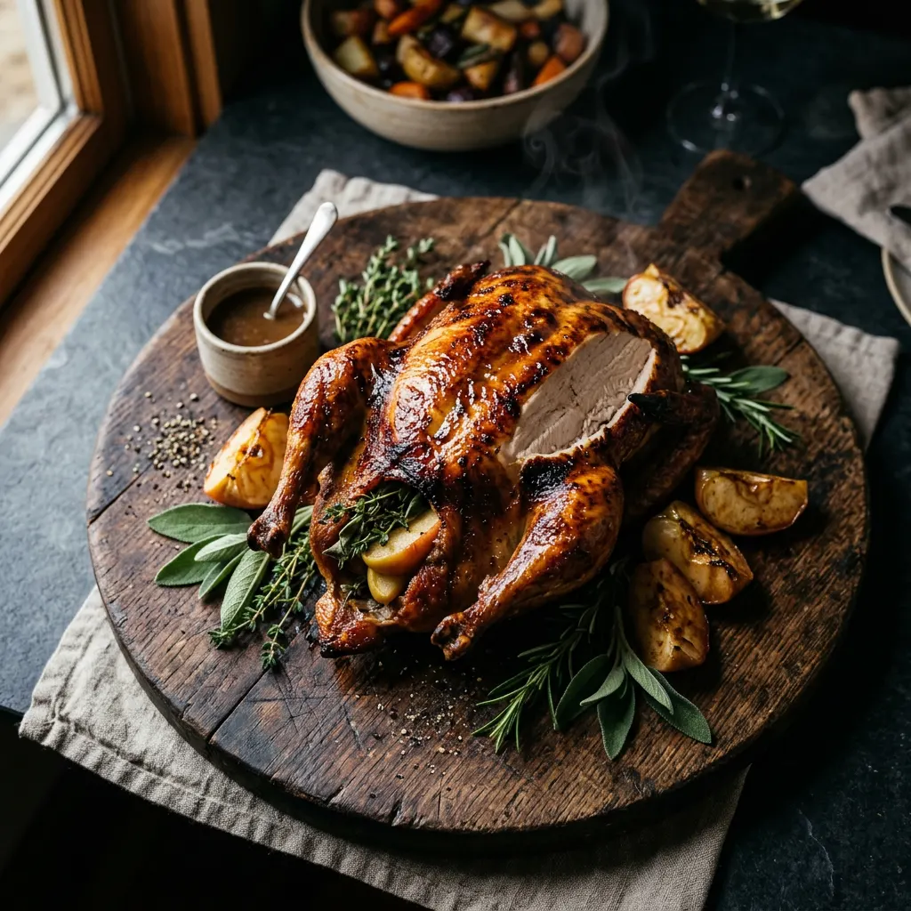 Smoked Whole Pheasant, Apple-Brined