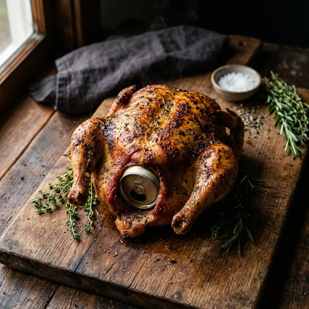 Simple Beer-Can Whole Chicken