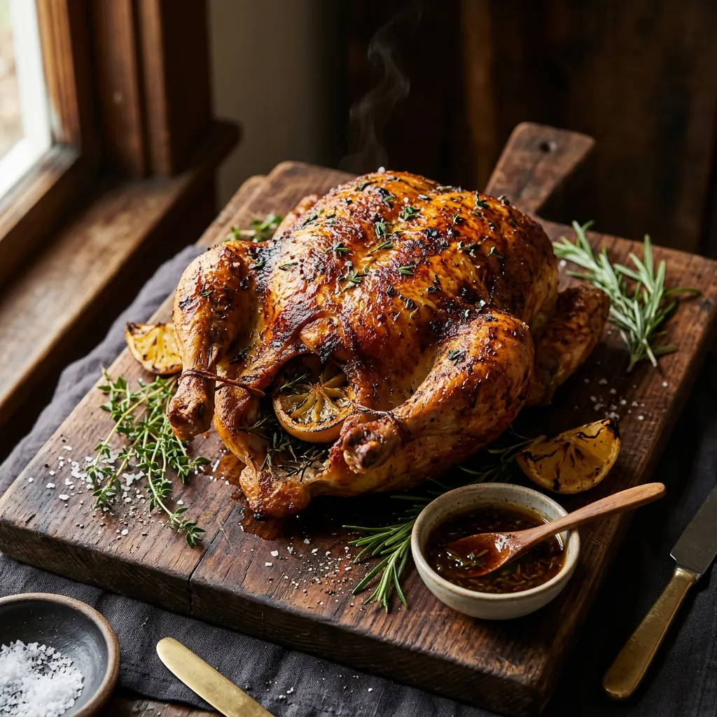 Hickory-Smoked Low-and-Slow Beer-Can Whole Chicken