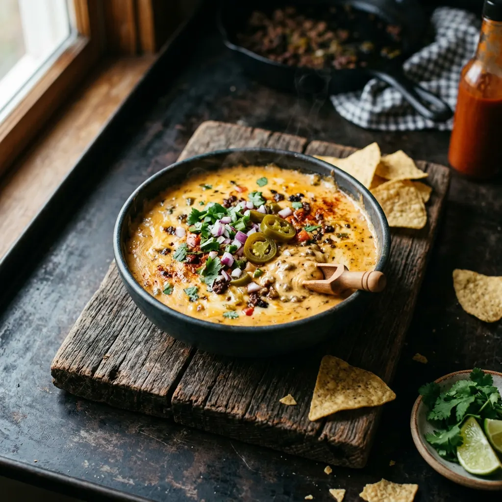 Hickory-Smoked Pellet-Cooker Smoked Queso