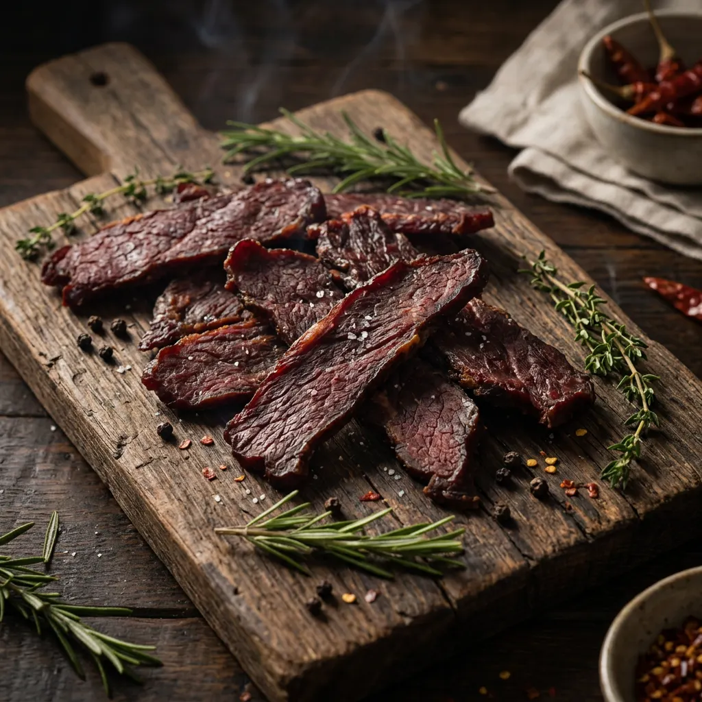 Cherry-Smoked Smoked Beef Jerky with Butcher Paper Wrap