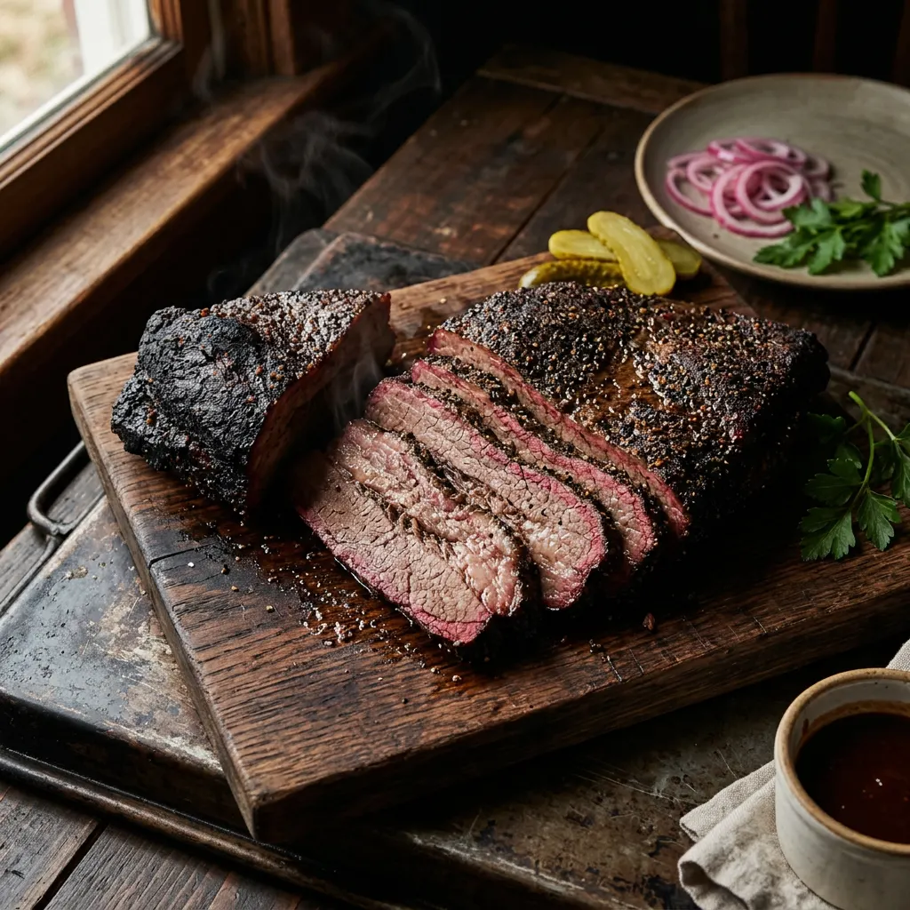 Hickory-Smoked Central Texas Salt-and-Pepper Brisket