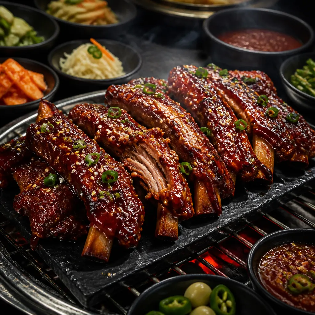 Smoked Dwaeji Galbi (Spicy Pork Ribs)