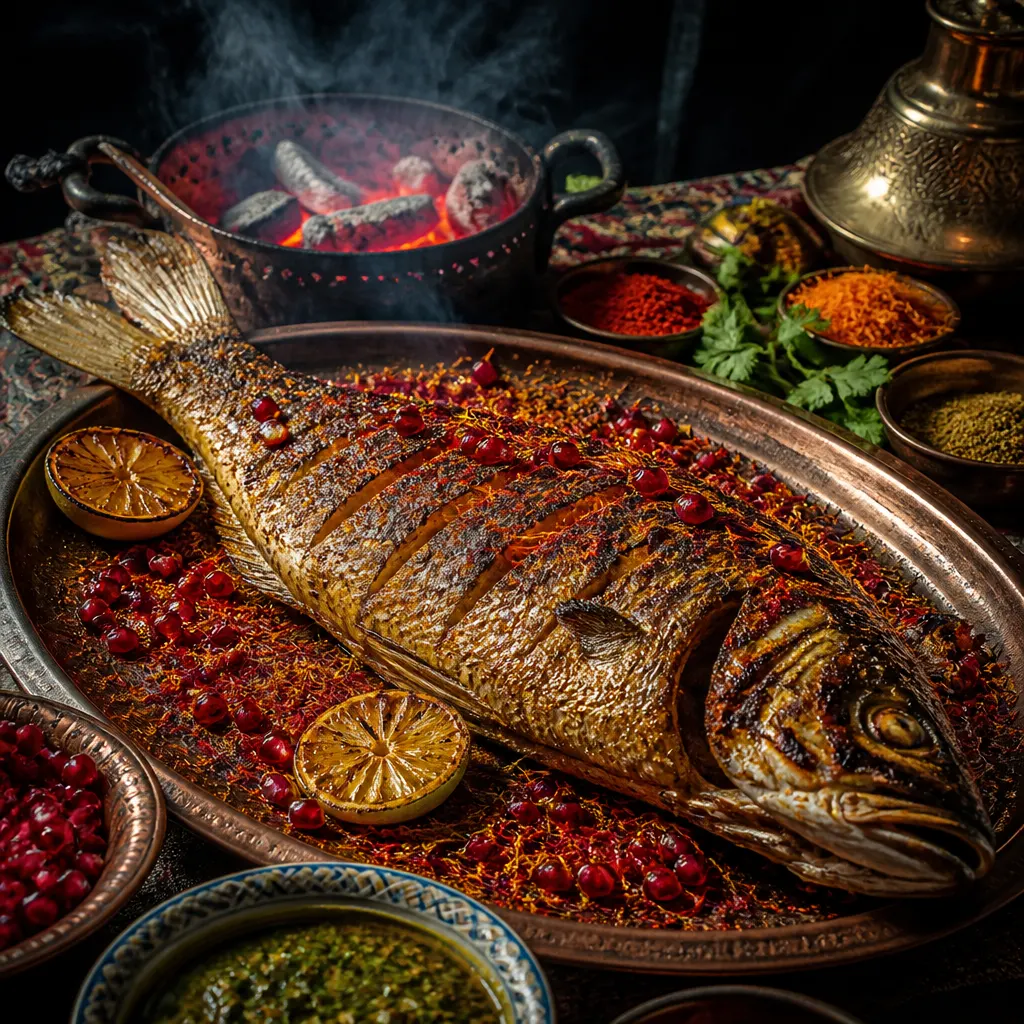 Smoked Whole Grouper with Yemeni Hawaij