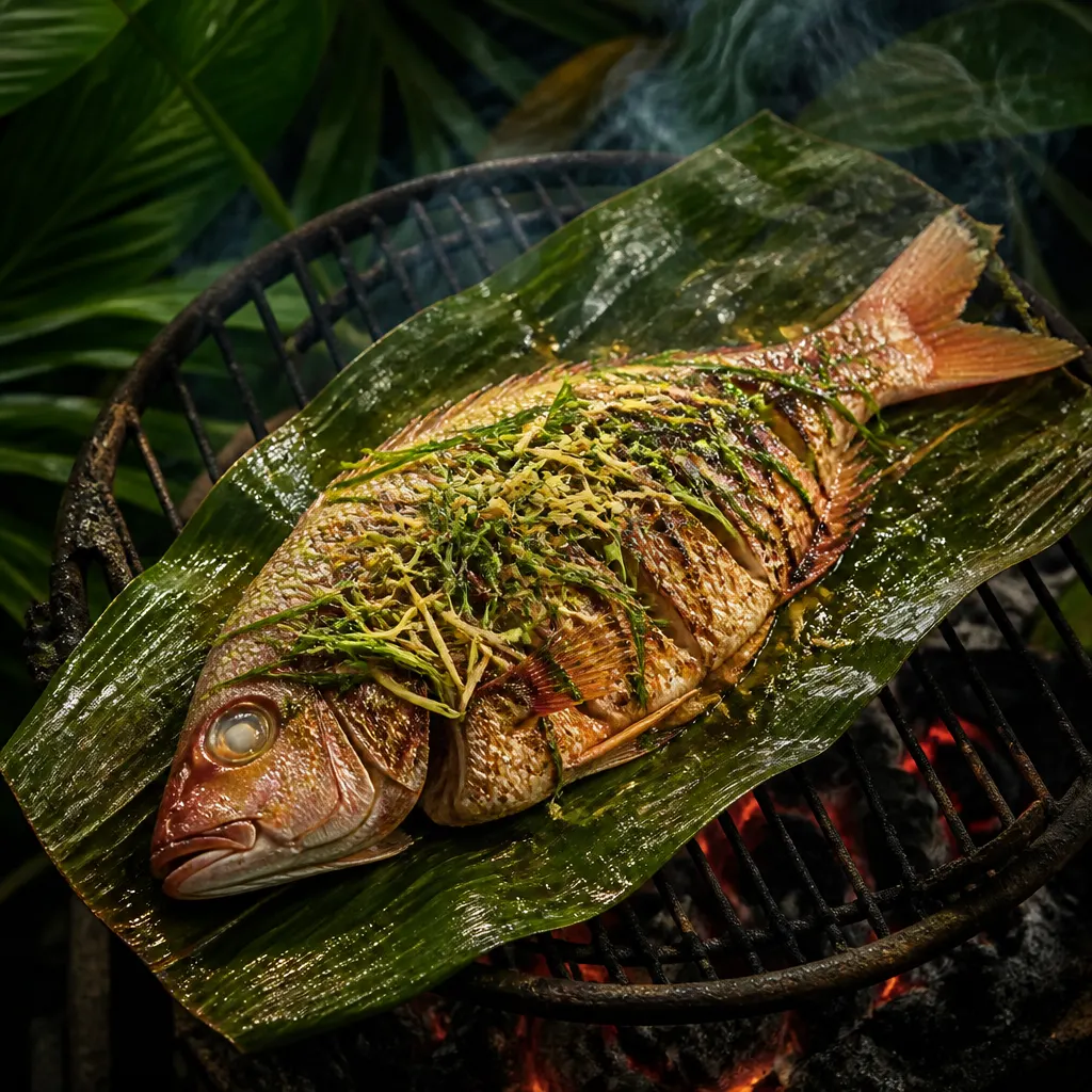 Smoked Whole Opakapaka with Ginger-Scallion