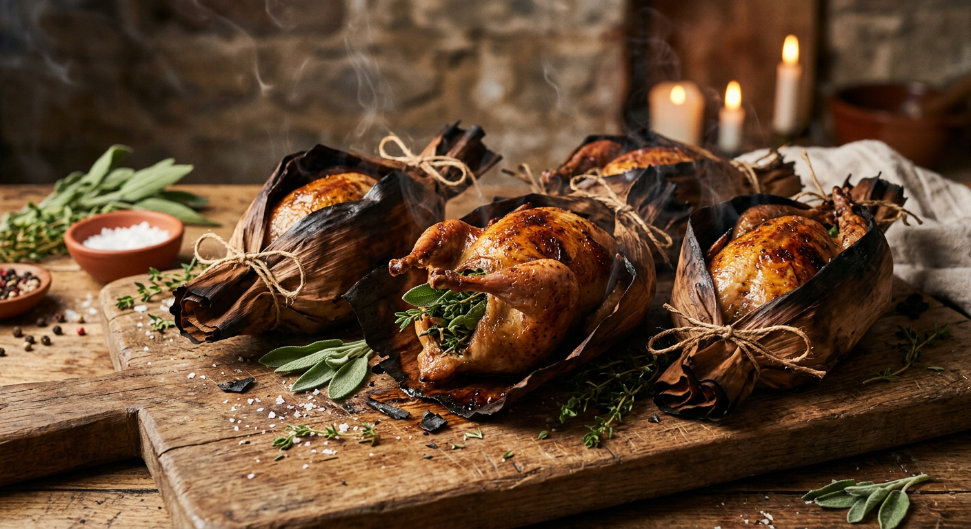 Cedar-Wrapped Smoked Game Birds