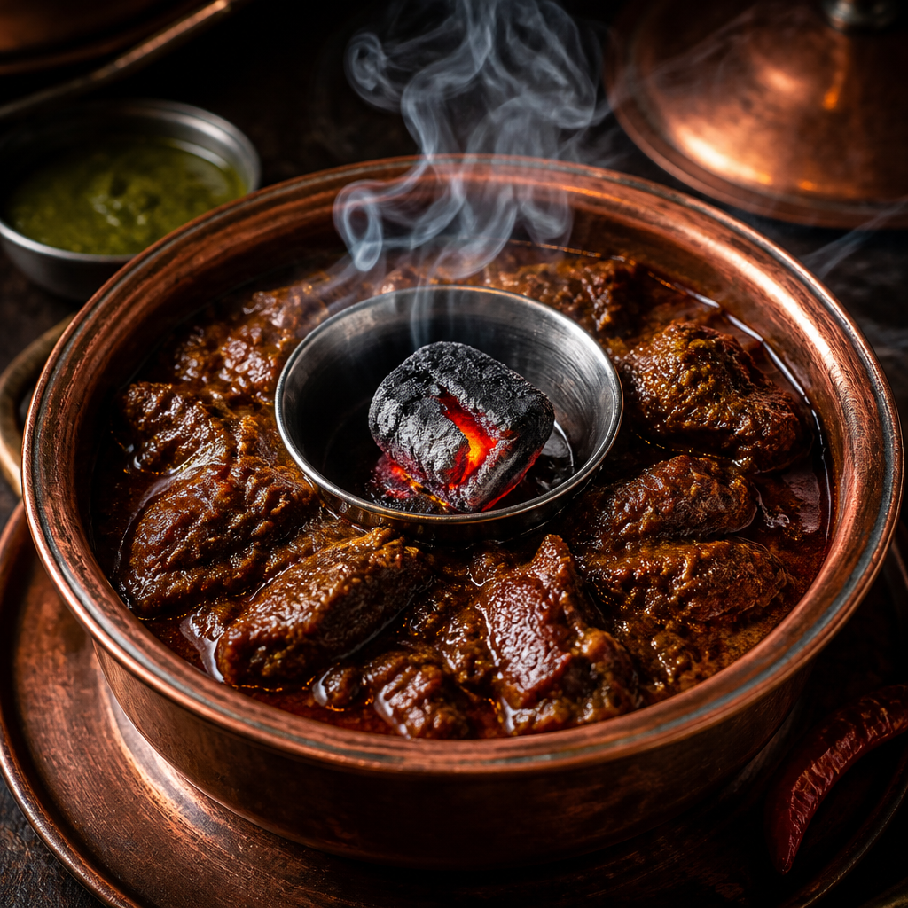 Dhungar-Smoked Lamb Rogan Josh