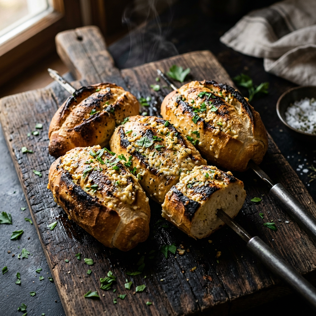 Sunday's Pão de Alho — Smoked Brazilian Garlic Bread