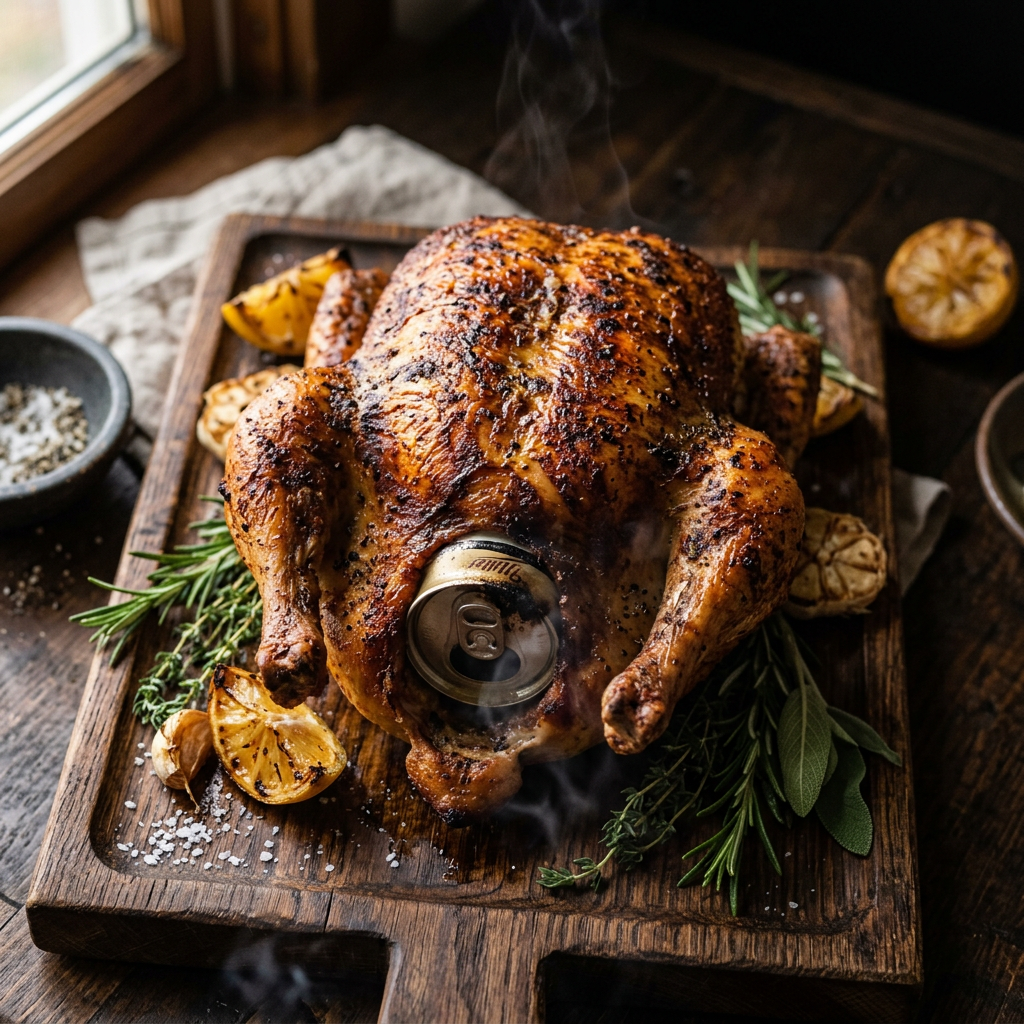 My Take on Backyard Version of Beer-Can Whole Chicken