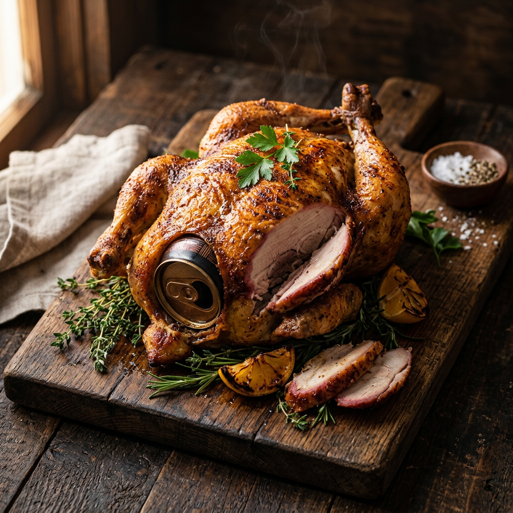 My Take on Sunday's Backyard Version of Beer-Can Whole Chicken