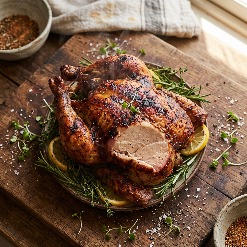 My Take on My Take on Backyard Version of Beer-Can Whole Chicken