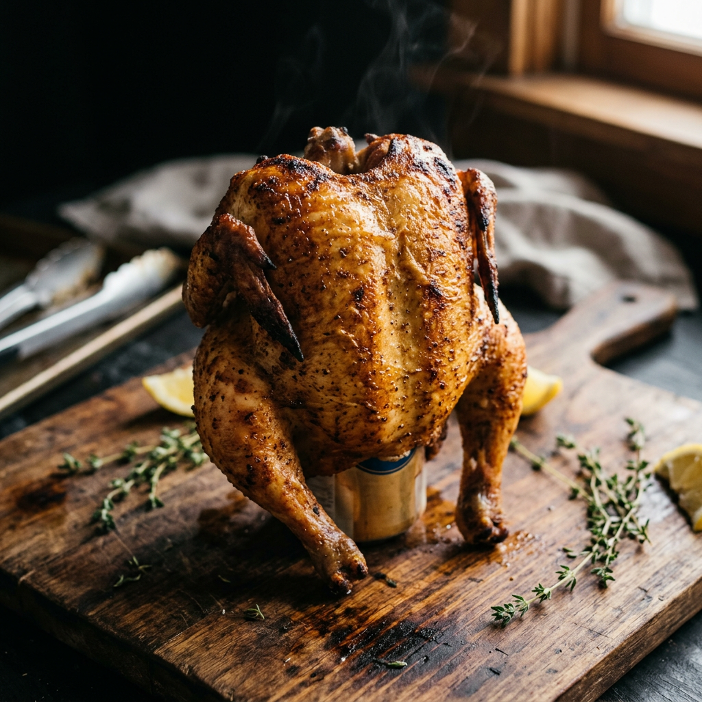 Backyard Version of Weekend Cook — My Take on Backyard Version of Beer-Can Whole Chicken