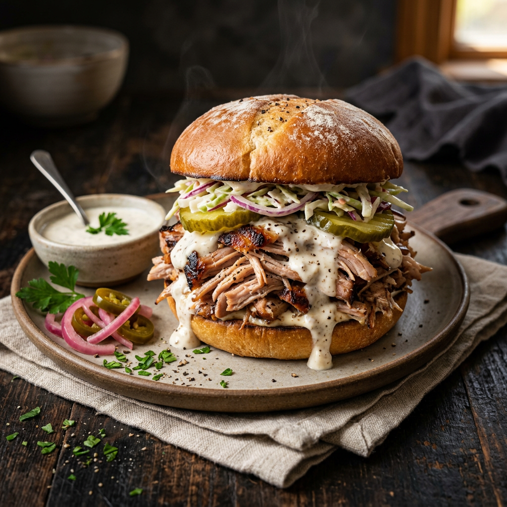 My Take on Smoked Pulled Chicken Sandwiches