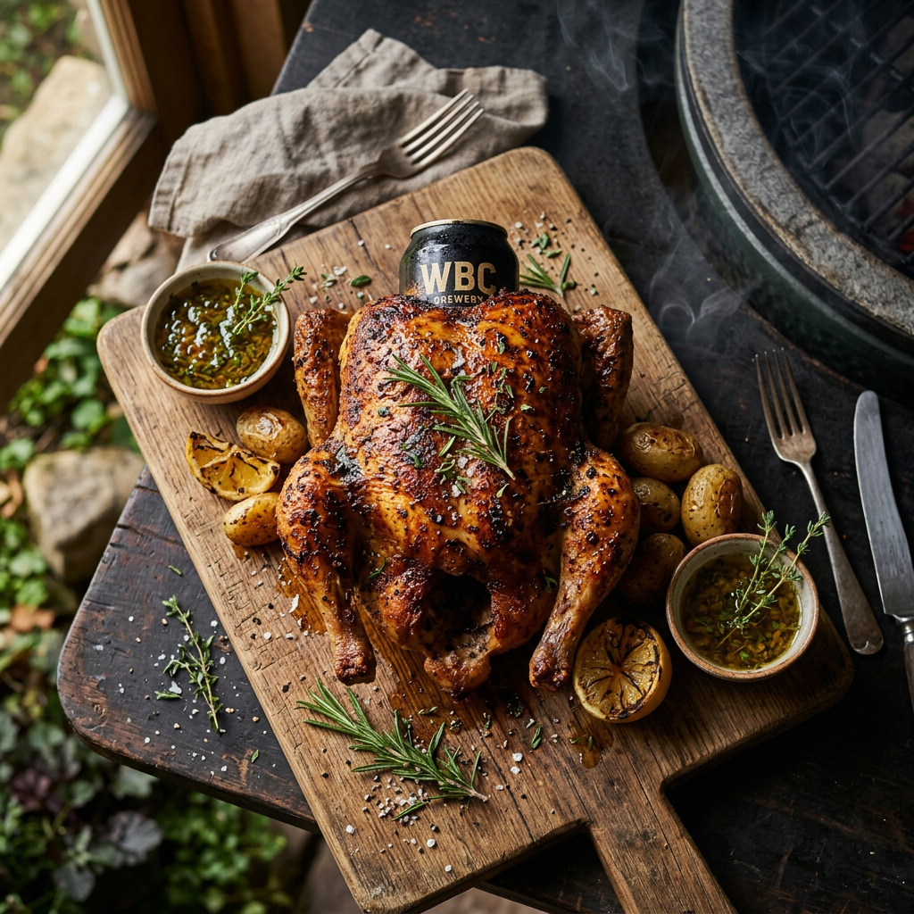 Backyard Version of Weekend Cook — My Take on Beer-Can Whole Chicken