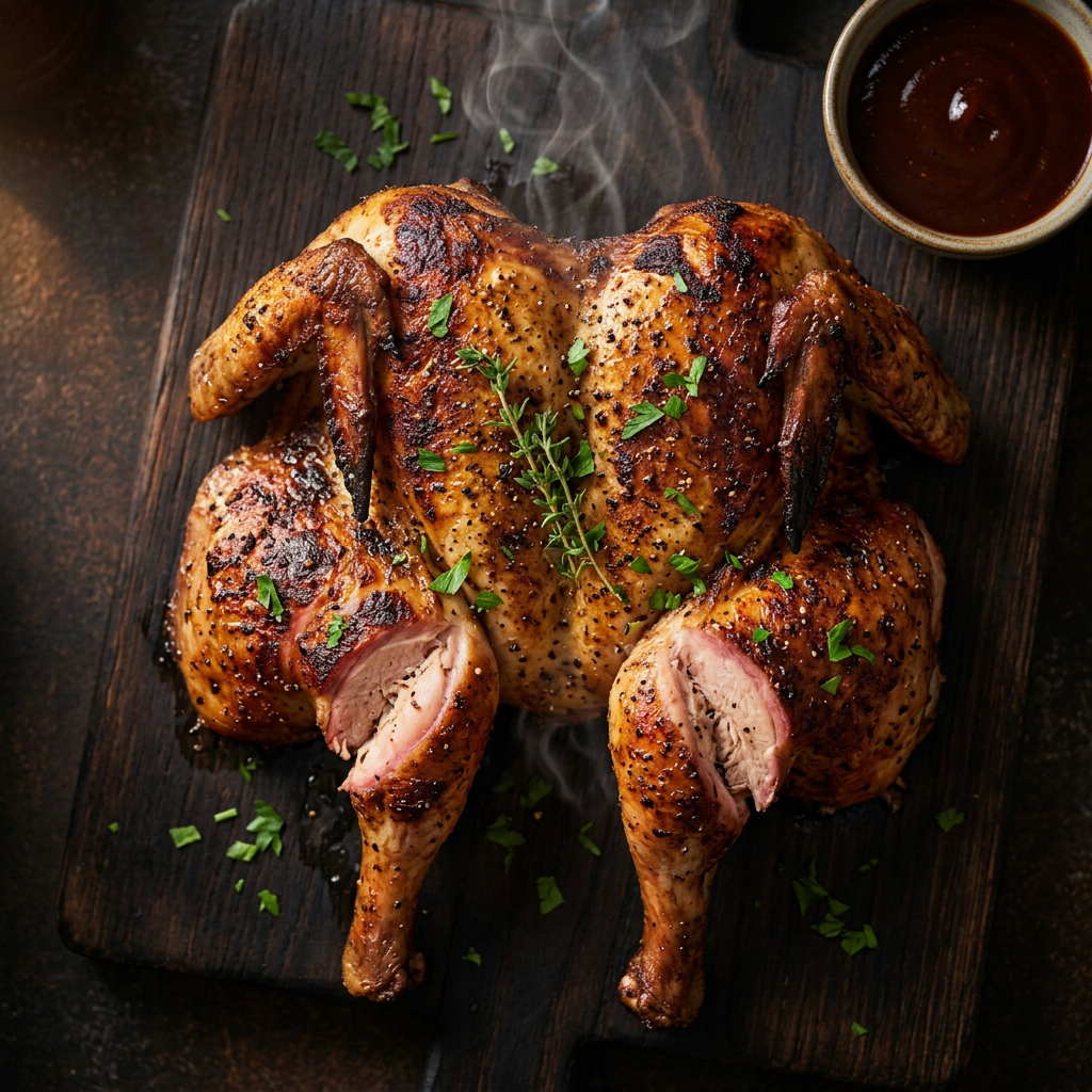 Sunday's Smoked Spatchcocked Whole Chicken