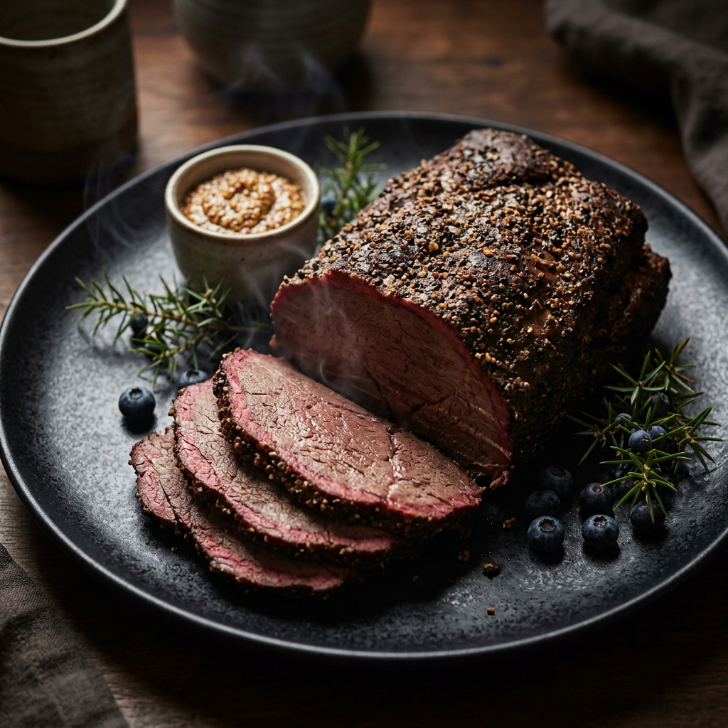 Smoked Moose Roast, Northwoods-Style