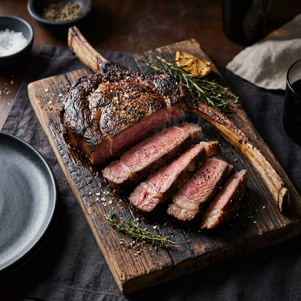 Reverse-Sear Tomahawk Ribeye
