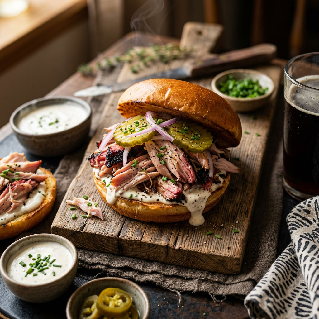 My Take on Sunday's Smoked Pulled Chicken Sandwiches