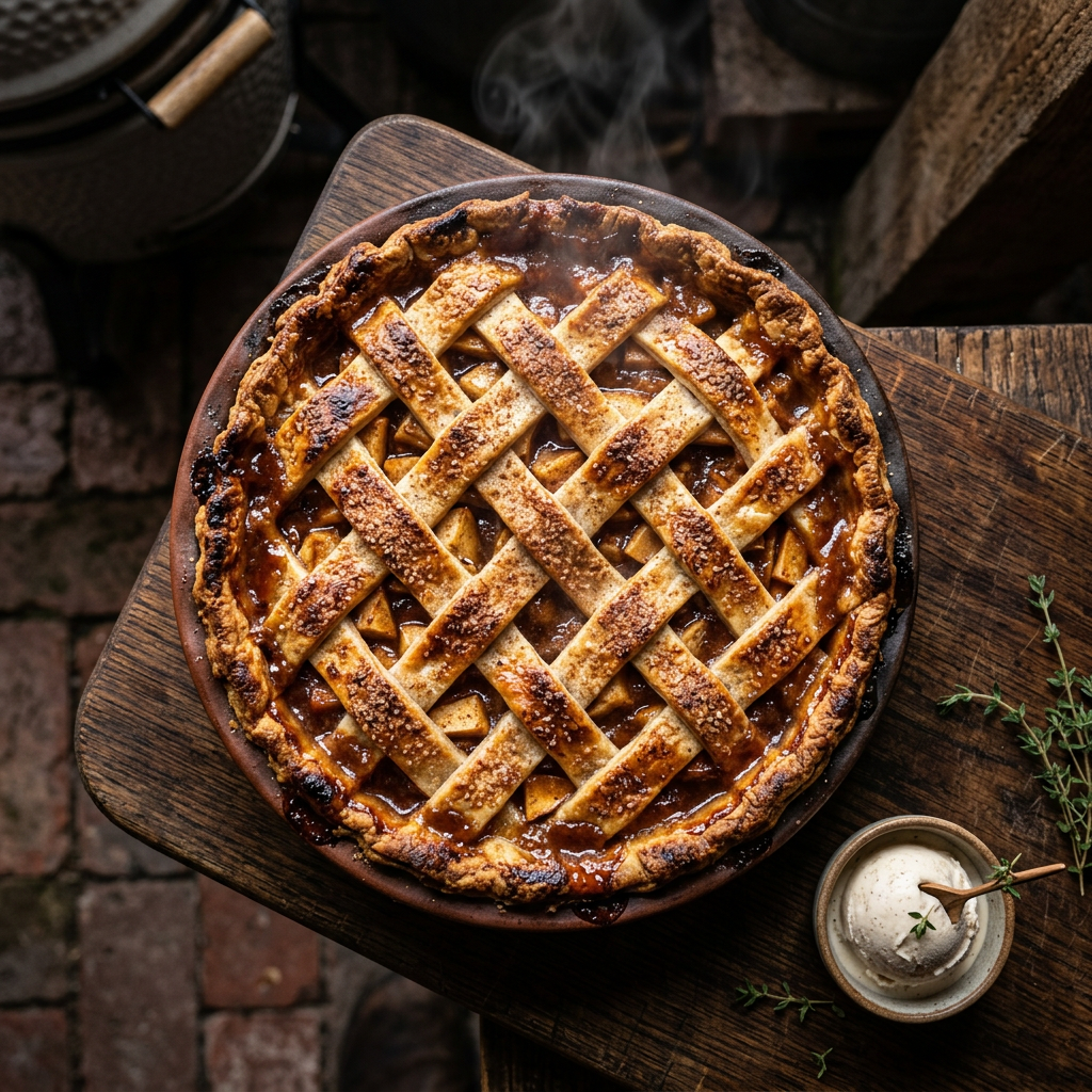 Sunday's Backyard Version of Pellet Smoker Smoked Apple Pie
