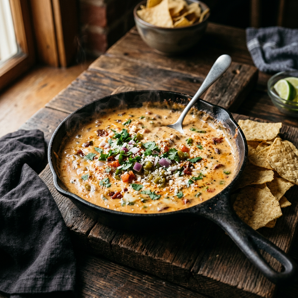 Sunday's My Take on Backyard Version of Weekend Cook — Pellet-Cooker Smoked Queso