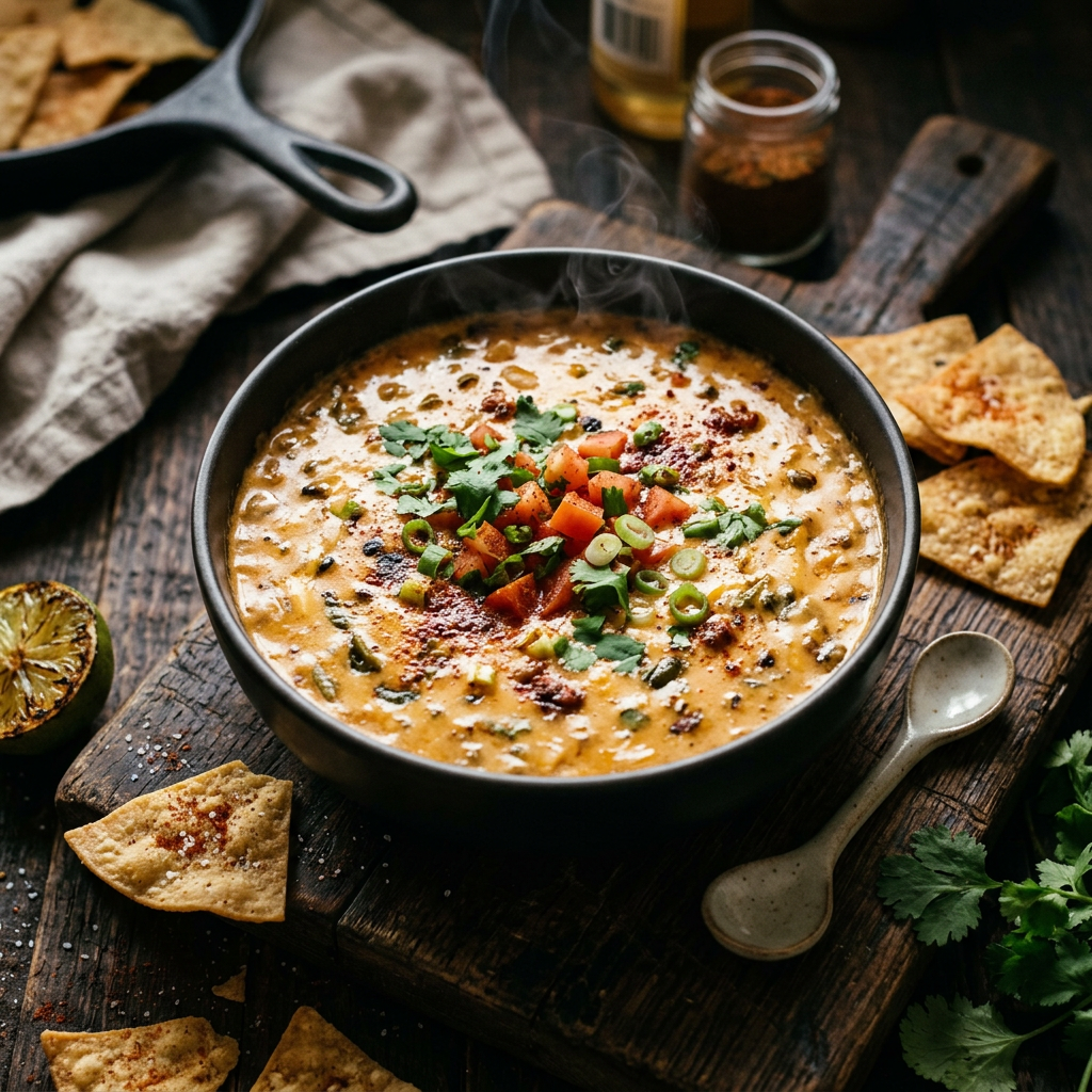 My Take on Backyard Version of Pellet-Cooker Smoked Queso