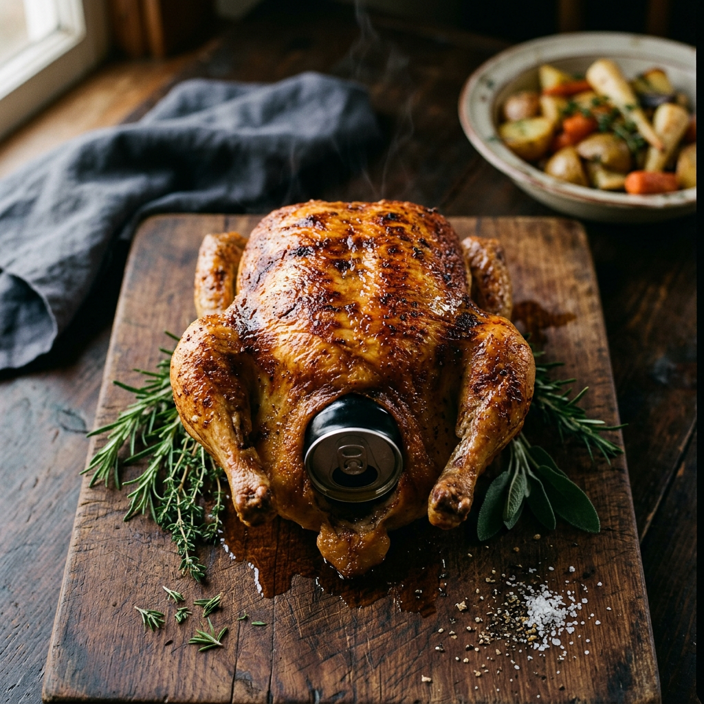 Sunday's Weekend Cook — My Take on Beer-Can Whole Chicken
