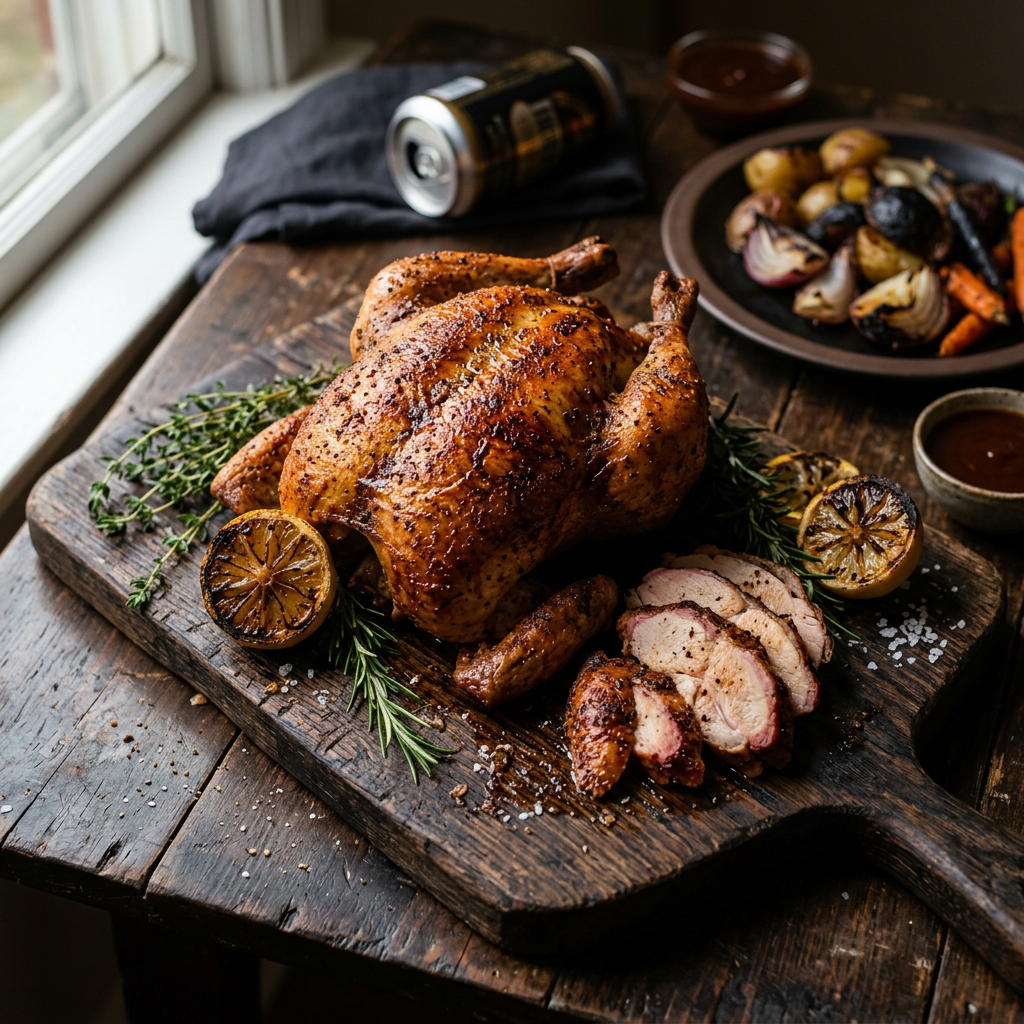 Weekend Cook — My Take on Backyard Version of Beer-Can Whole Chicken