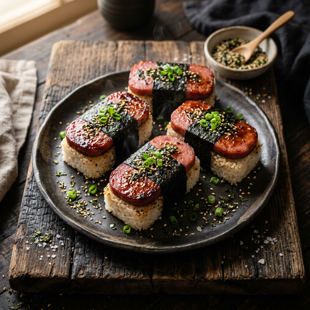 Backyard Version of Weekend Cook — Sunday's Smoked Spam Musubi