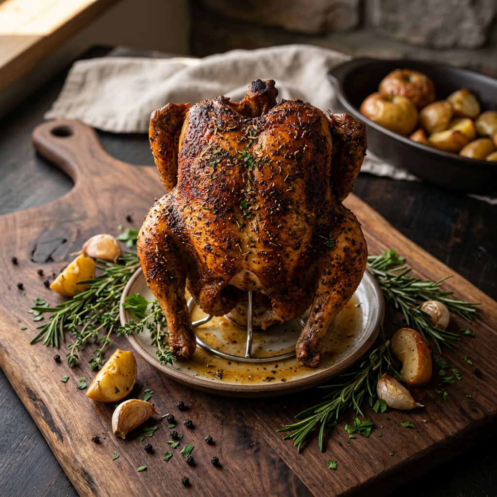 My Take on Sunday's My Take on Beer-Can Whole Chicken
