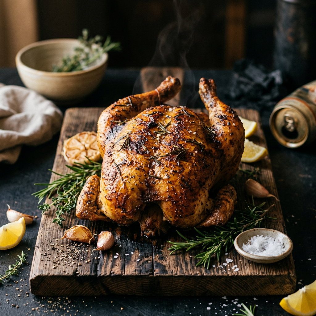 Sunday's Backyard Version of Weekend Cook — My Take on My Take on Beer-Can Whole Chicken