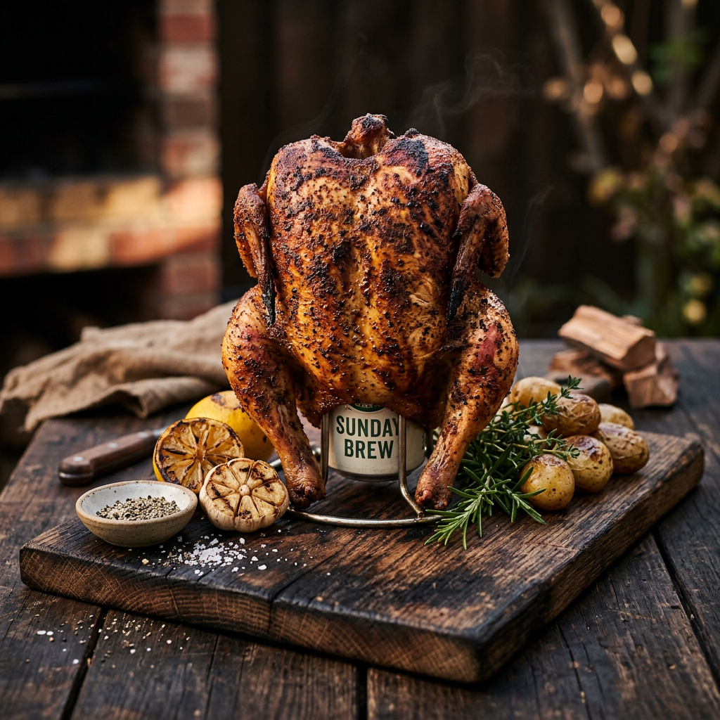 My Take on Sunday's Backyard Version of Weekend Cook — My Take on My Take on Beer-Can Whole Chicken