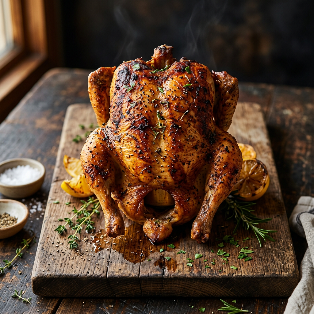Sunday's Backyard Version of Beer-Can Whole Chicken
