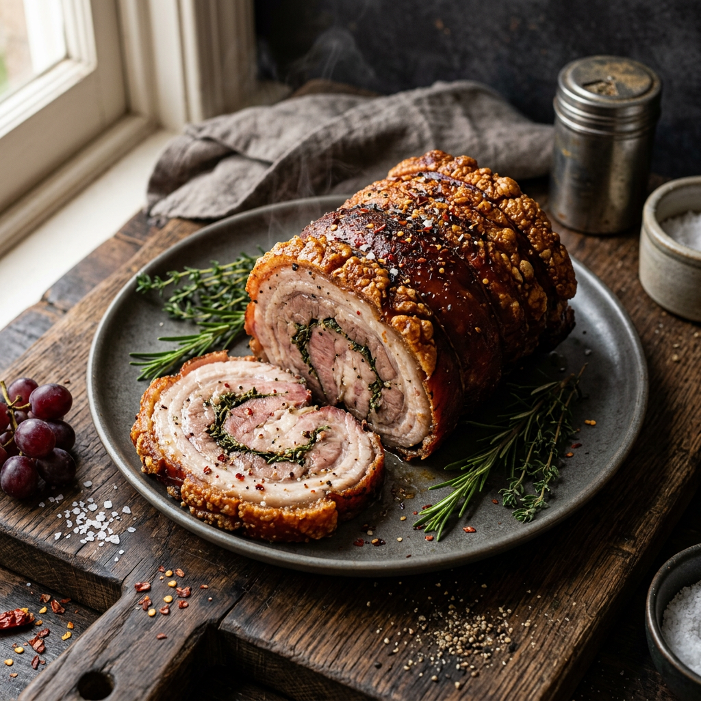 Weekend Cook — Smoked Porchetta Roll