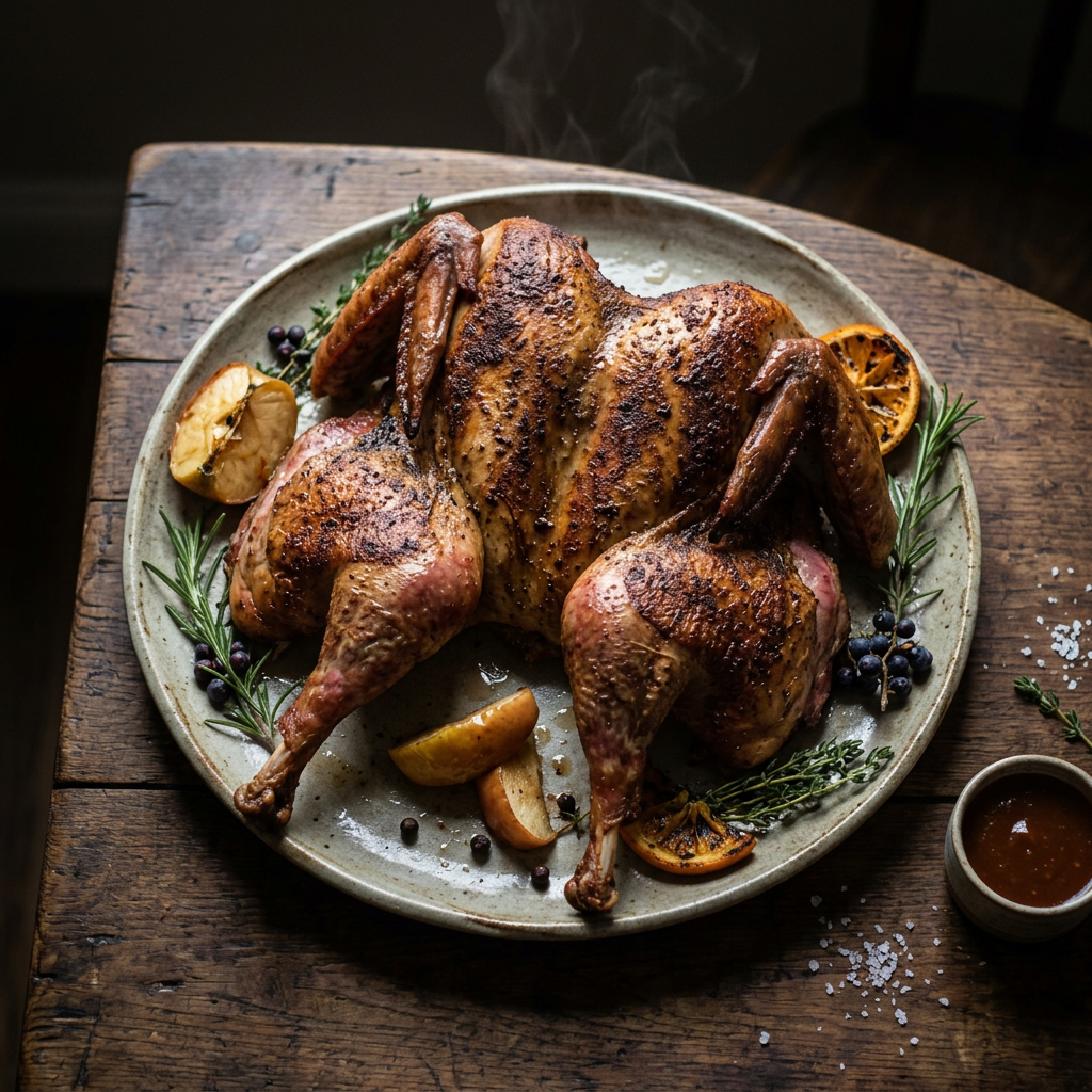 Smoked Whole Wild Turkey, Apple-Brined